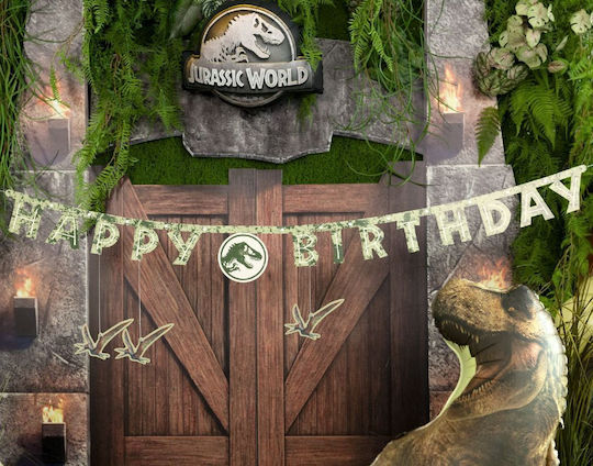 Garland Happy Birthday Jurassic World 165cm