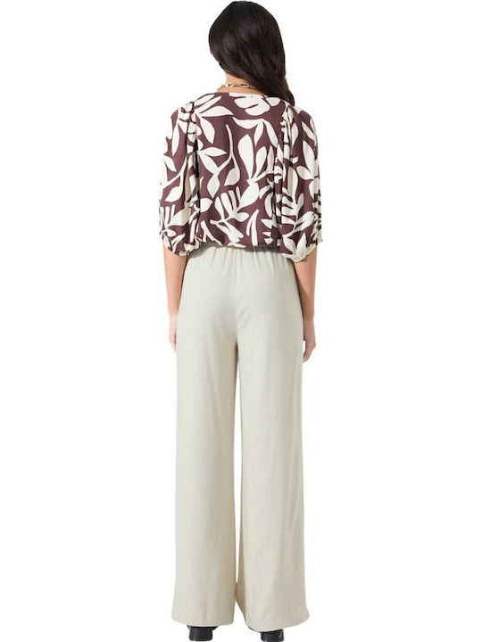Garcia Women's Fabric Trousers Beige