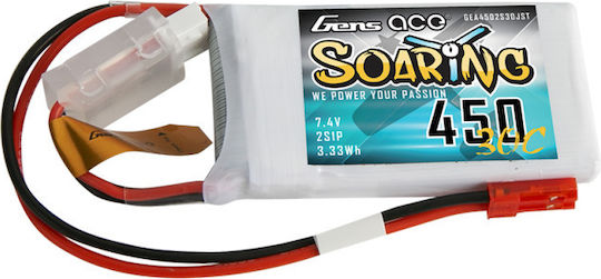 Gens Ace Soaring 30C 2S1P Baterie Li-Po 7.4V 450mAh 30C 2S pentru Vehicul RC