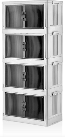 Viosarp Viosarp Küchenregal Kunststoff 3 Ebenen Weiß 48.5x29.5x107.5cm