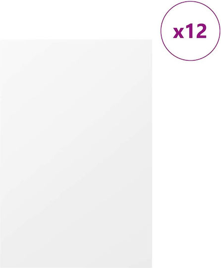 Vidaxl Διακοσμητικά Πάνελ 12 Pcs Λευκό 40 X 60 X 0.3 Εκ