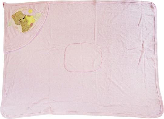 Pamuk Baby Baby Hooded Towel Pink 74x100cm