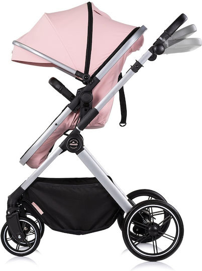 Chipolino Pearl Регулируема Бебешка Количка 2 в 1 Подходяща за Новородено Powder Pink