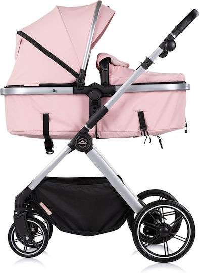 Chipolino Pearl Регулируема Бебешка Количка 2 в 1 Подходяща за Новородено Powder Pink