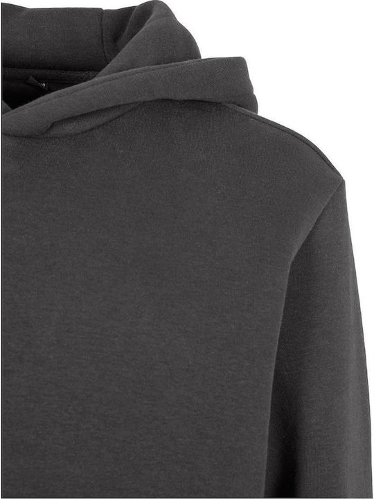 Fleece Kinder-Sweatshirt mit Kapuze Grau