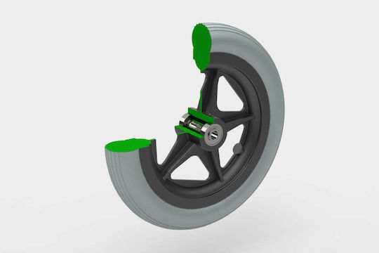 Recomedic Wheelchair Wheel 01-K-200/30-PUS-P-5