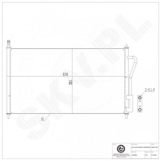 Condensator Aer Condiționat Ford Focus I 1062380