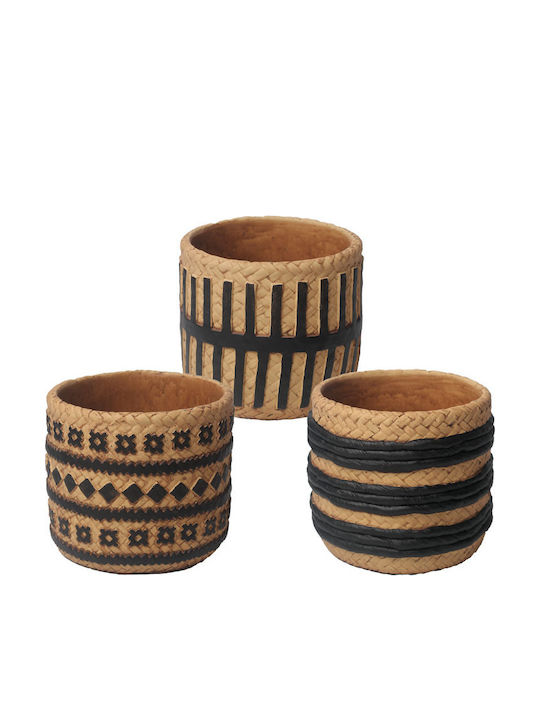 Marhome Κασπώ Τσιμεντένιο Καφέ 13.5x13.5x12.8εκ.