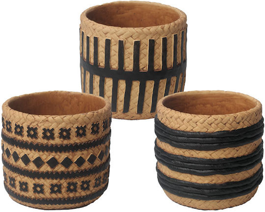 Marhome Pflanzentopf Beton Braun 13,5x13,5x12,8cm