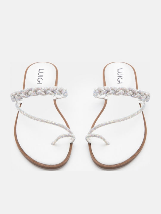 Women's White Flat Sandals