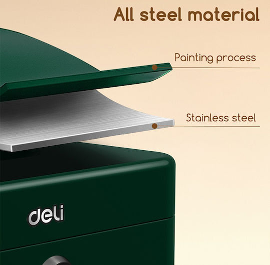 Deli Cash Box with Lock ET504 Green