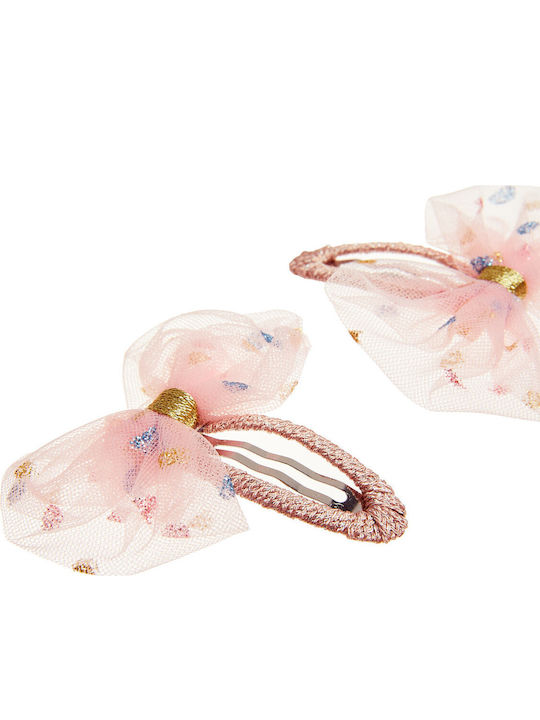 Alouette Set Kids Hair Clips with Multicolour Bow 2 Pieces