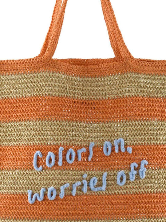 Colors Of California Fabric Beach Bag Orange