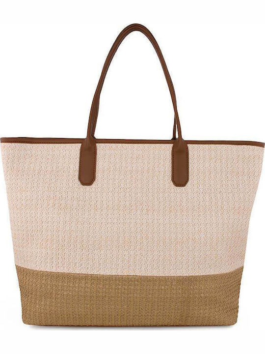 U.S. Polo Assn. Pool Party Fabric Beach Bag Beige