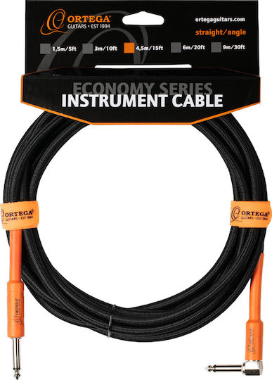 Ortega Cablu Instrument 4,5 M Jack 6,3 Mm Ecranare 95% Cupru