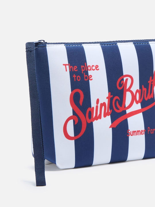 Mc2 Saint Barth Aline Scuba Pouch Wide Blue Stripes Alin001/07817l