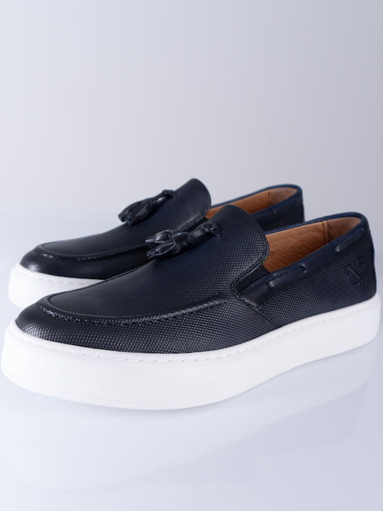 Men's Leather Loafers Blue