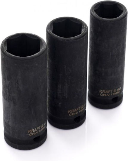Kraft&dele Kd11750 Impact Sockets Set 17 21 Mm ½" 3 Pieces