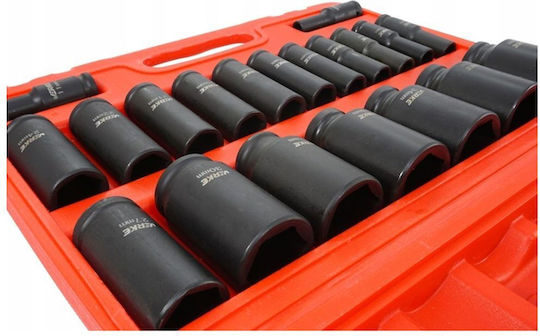 Verke V39463 Extended Impact Socket Set 1/2" 10-38 Mm 20 Pieces