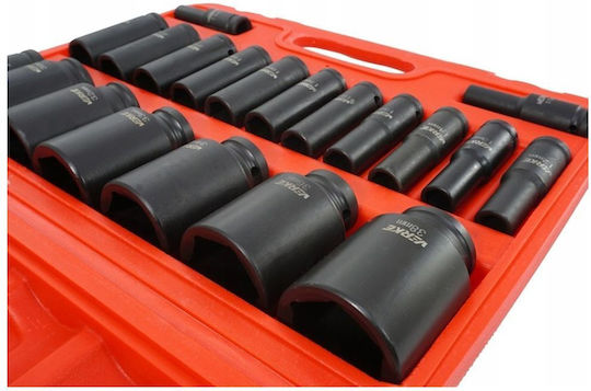 Verke V39463 Extended Impact Socket Set 1/2" 10-38 Mm 20 Pieces