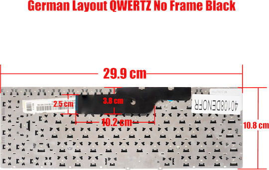 German Laptop Keyboard Samsung 300e4a 300v4a 300e4c 305e4a 300e4x 300e4z NP300 NP300e4a NP300v4a NP305e4a NP305v4a BA59-03074C 9Z.N5PSN.50G DE No Frame Black Code 40108denofr