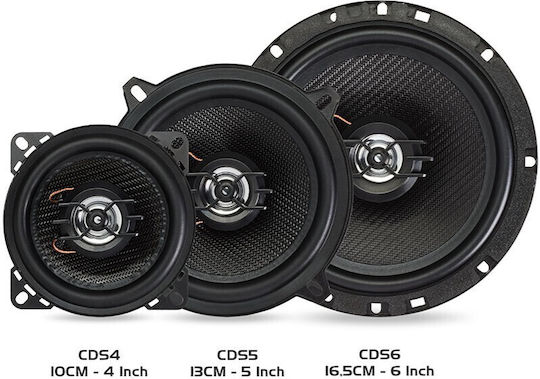 Caliber CDS4G Set Car Speakers Coaxial 4" With 40W Power (RMS) 2 Way