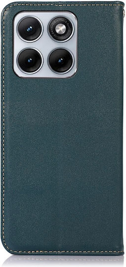 Khazneh Калъф Книга Кожен Зелен (Motorola Edge 50 Fusion)
