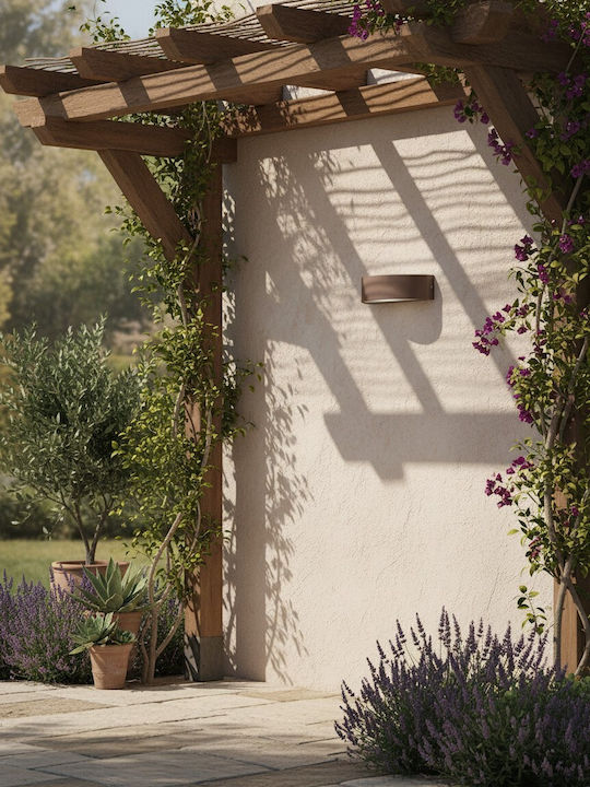 Viokef Rhodes Wall-Mounted Outdoor Ceiling Light E27 IP44 Double Beam 26x80εκ.