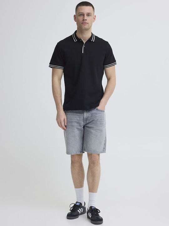 Polo Short Sleeve Black Blouse
