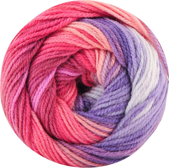 Kamgarn Papatya Batik Strickgarn Col554-47 Fuchsien-Magentarot Mehrfarbig Acrilyc 100g 360m