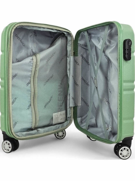 Greenwich Polo Club Cabin Hard Green Suitcase with 4 Wheels