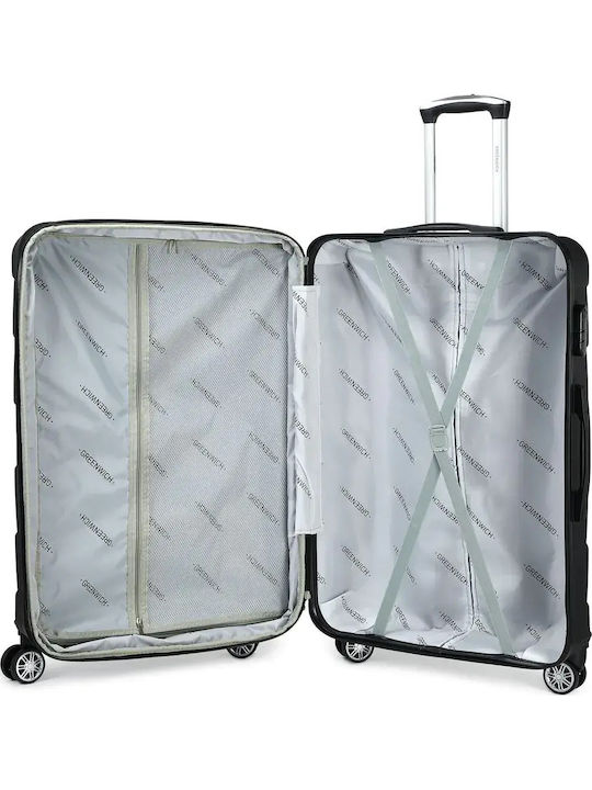 Greenwich Polo Club Hard Black Travel Suitcase with 4 Wheels