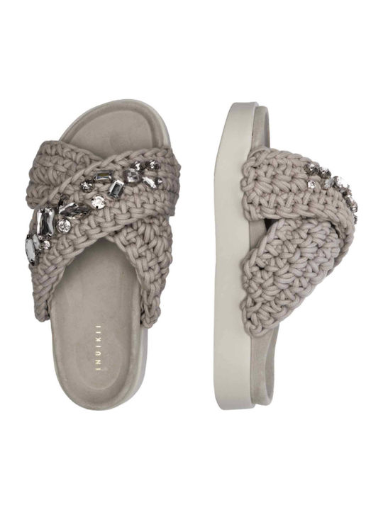 Women's Gray Flat Sandals
