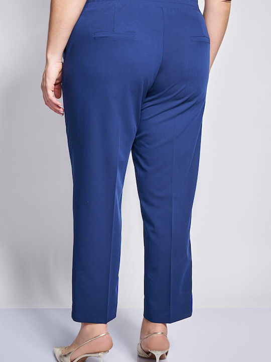 Pantaloni Dama Albastru Costum Slim Fit