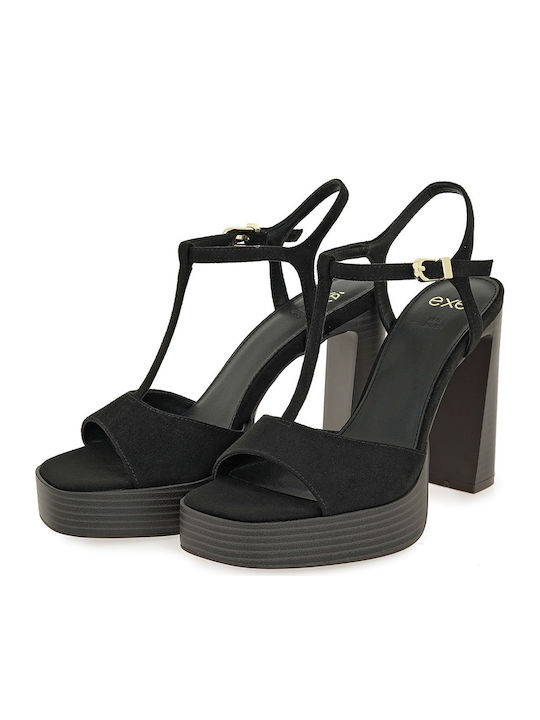 Suede Sandals Black