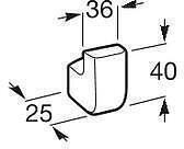 Roca Tempo Badezubehör Haken Bad Einzeln mit Schrauben 2.5x3.6cm