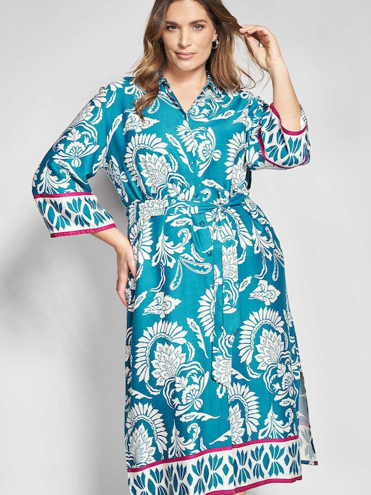 Rochii De Vară Pentru Femei Midi Rochie-Cămașă Verde