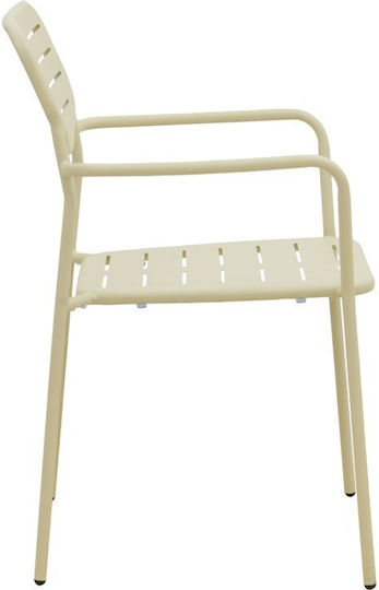 Градински Стол Метален Deraby Крем 56x45.5x83см