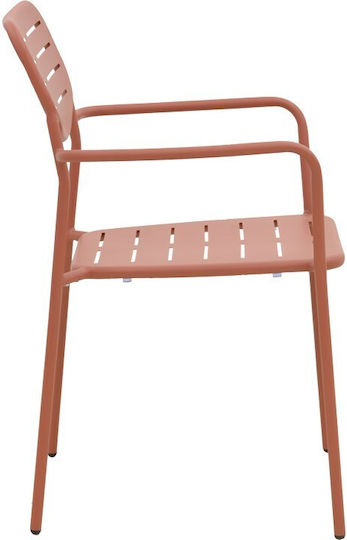 Scaun De Exterior Metalic Deraby Terracotta 56x45.5x83 Cm