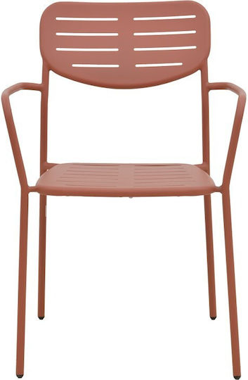 Scaun De Exterior Metalic Deraby Terracotta 56x45.5x83 Cm