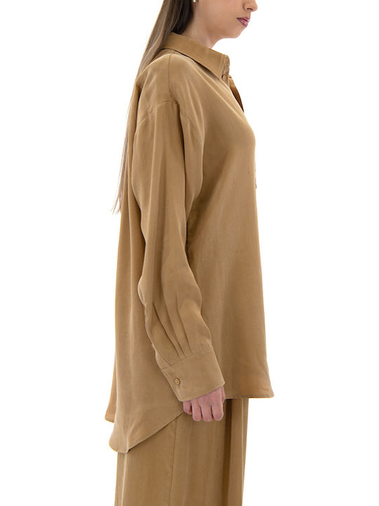 Shirt Long Sleeve Women's Shirt Gold