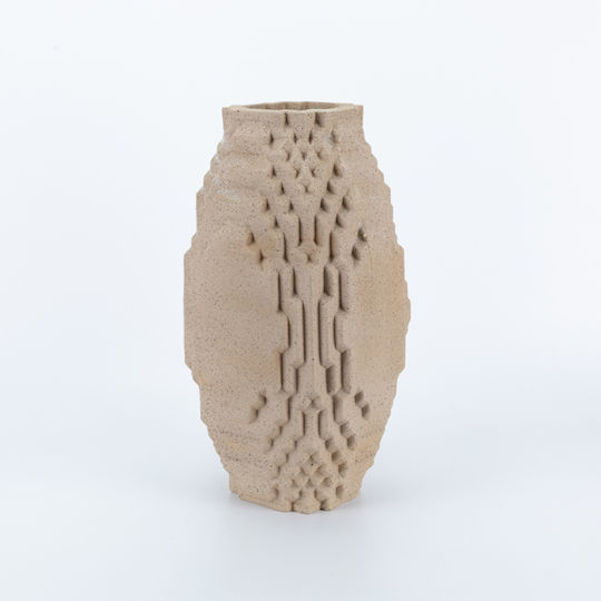 Βάζο Πολυρητίνη Καφέ 19x18xΥ36.5cm