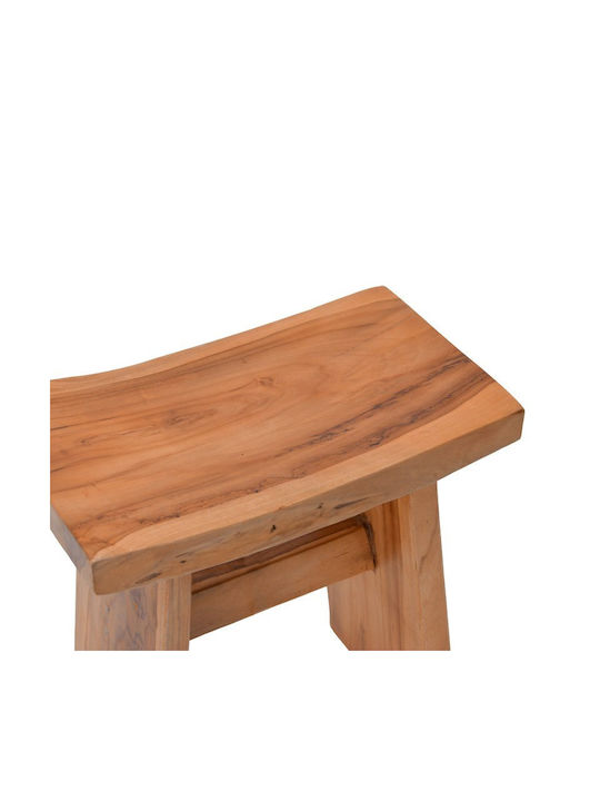 Wooden Living Room Stool Borbe Natural Shade 45x28x45cm