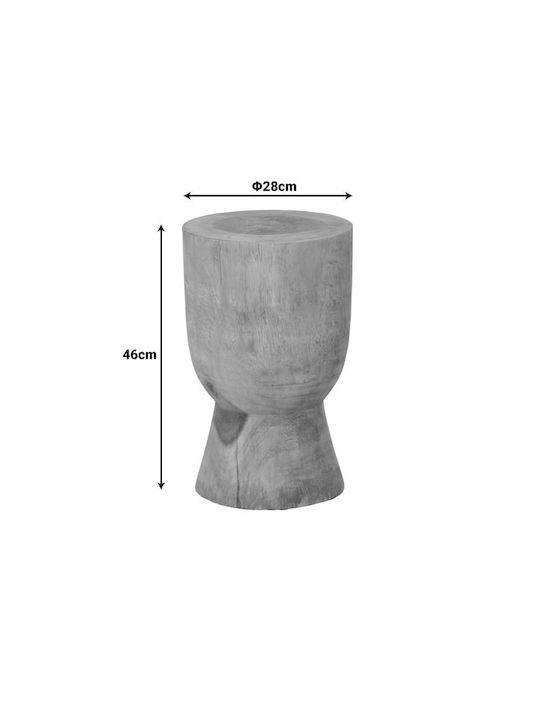 Wooden Living Room Stool Koa Natural Shade 28x28x46cm