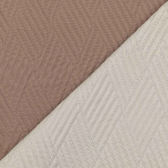 Borea Diamond Coverlet Single from Polyester Light Blue-Grey 160x240cm