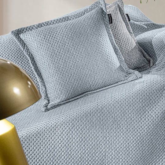 Guy Laroche Cooling Ριχτάρι Πολυθρόνας Βελουτέ 170x150εκ. Denim