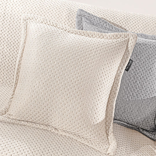 Guy Laroche Cooling Ριχτάρι Διθέσιου Καναπέ Βελουτέ 170x250εκ. Natural