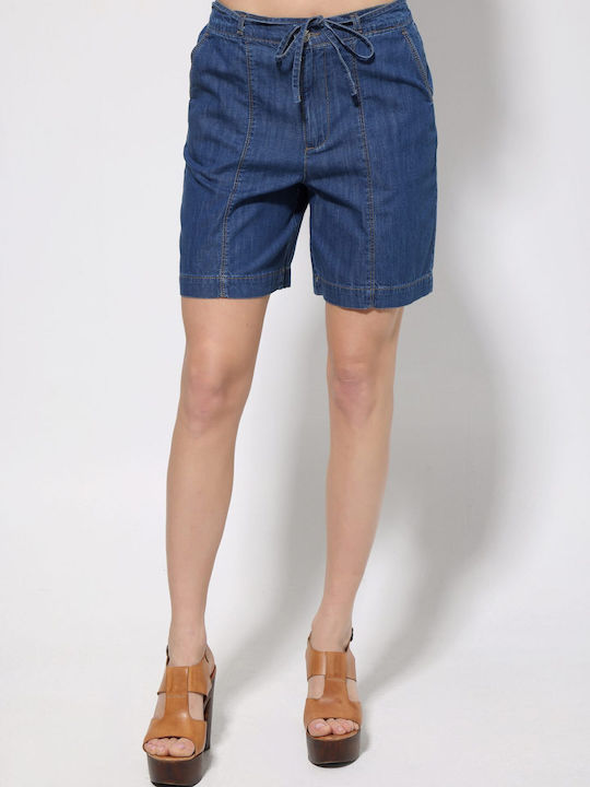 Damen Bermudas Jean Blau