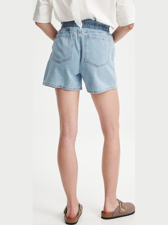 Pantaloni Scurți Din Denim Pentru Femei Albastru Deschis