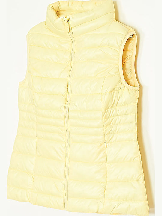 Damen Ärmelloses Jacke Für Frühling - Herbst Gelbe